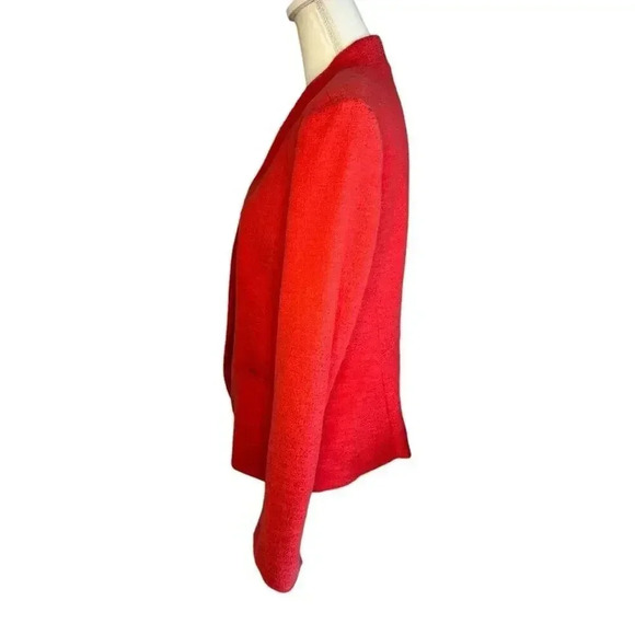 LOFT Women’s‎ Size 12 Coral Single Button Textured Blazer - Picture 2 of 8
